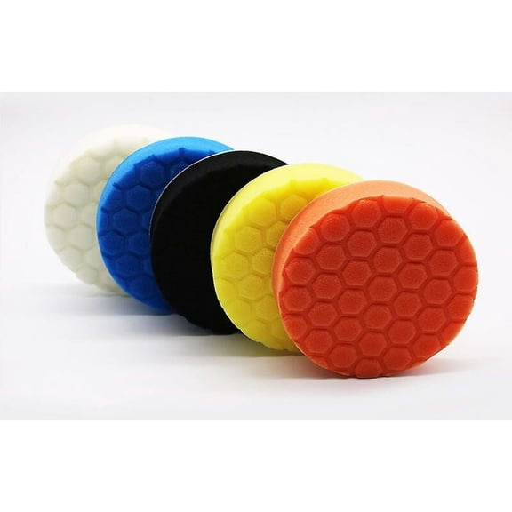 Polishing sponge, polishing set, 5 pieces 150 mm Hex Logic polishing pad sponge polishing kit for car sanding and polishing