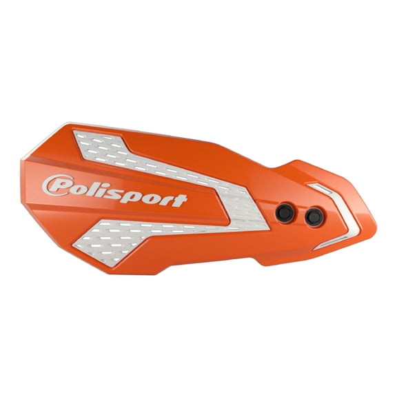 Polisport MX Flow Handguard for Motocross Motorcycles–for Husqvarna TE/FE(14-17), TC/FC(14-23), GasGas MC/MCF 21(21-23), Sherco SE/SEF(17-26), KTM SX/EXC(14-23) Dirt Bikes – Orange/White