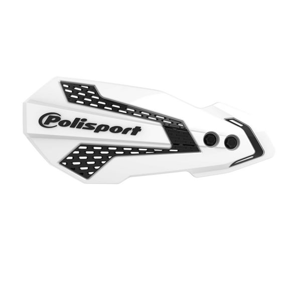 Polisport MX Flow Handguard for Motocross Motorcyclesfor Suzuki RMZ250/450 (04-23), Yamaha YZF/YZ (2004-07), Kawasaki KX125/250/250F/450F (2007-23) Dirt Bikes  White/Black