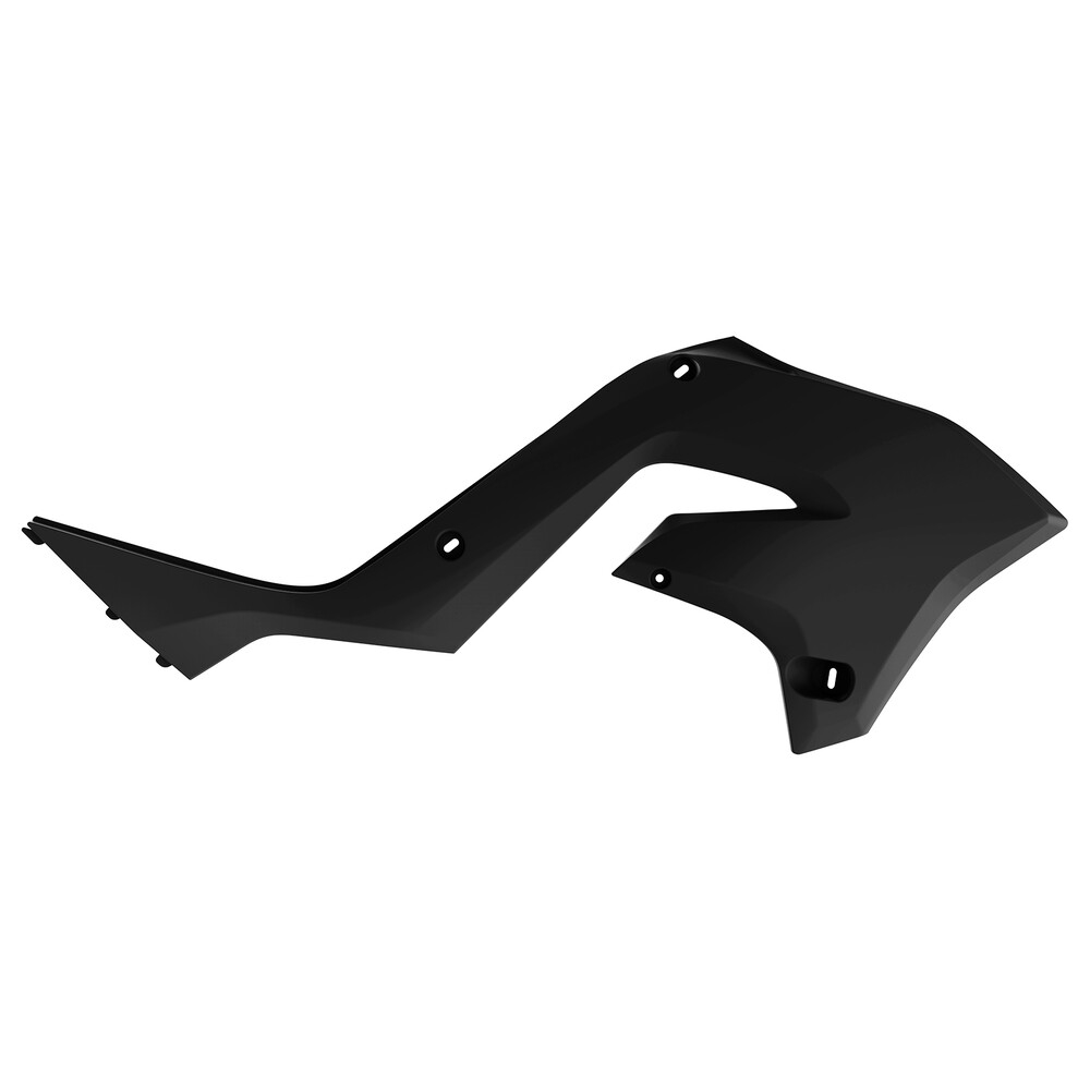 Polisport Restyle Radiator Shroud Set (Black) For 2001-2008 Suzuki RM250 - Durable Gloss Plastic, OEM Fit