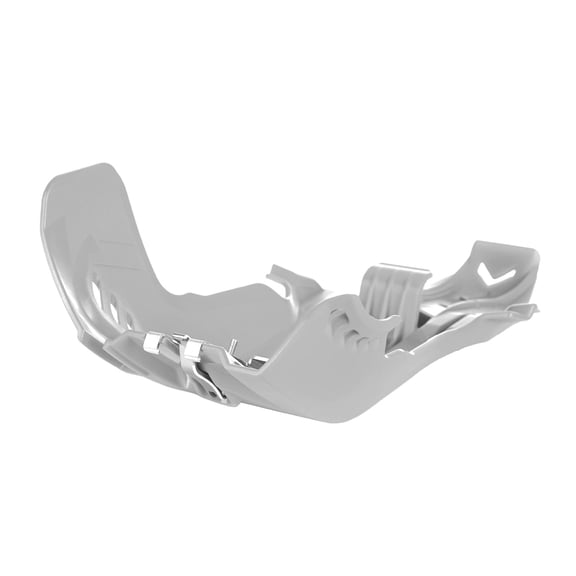 Polisport Motocross Motorcycles (MX) Fortress Skid Plate for KTM SX 250 (2017-2018) & Husqvarna TE/TC 250/300 (2017-2019) Dirt Bikes - OEM Quality, Flexible, Durable & Perfect Fit - White