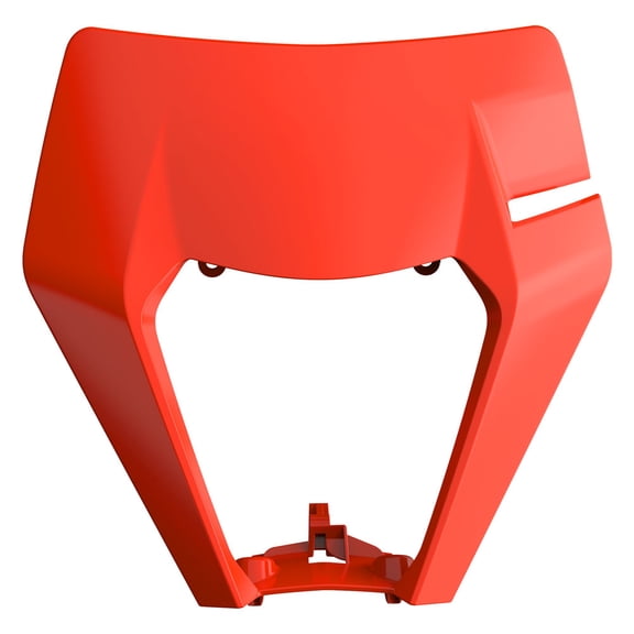Polisport Headlight Mask for Motorbikes, Motocross, Motorcycles (MX, Enduro Racing & Riding) – Fits KTM EXC/EXC-F/XC-W/XCF-W(2017-19) - OEM‑Fit Impact-Resistant Plastic, Durable and Flexible- Org