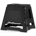 thumbnail image 1 of Polisport Foldable Pit Bike Stand - Lightweight, Heavy-Duty Motocross Stand for Dirt Bikes, MX, Off-Road Motorcycles - Compact, Portable, 552 lb Capacity - FIM Podium Official Stand - Black, 1 of 9