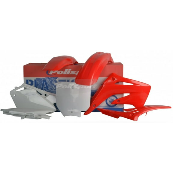 Polisport Full Plastic Kit for Honda CR85(03-07) OEM Quality Restyling Kit with Superior Fit, Flexibility, and Durability (Red/White)