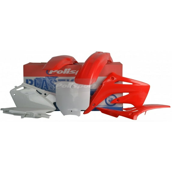 Polisport Motocross (MX) Replica Plastic Kit for Honda CR 85R (2003-07) Dirt Bike – OEM Quality, Durable, Flexible & Perfect Fit – Red/White