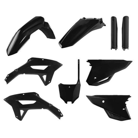 Polisport Motocross (MX) Replica Plastic Kit for Honda CRF 250RX (2022-24) Dirt Bike OEM Quality, Durable, Flexible & Perfect Fit Black