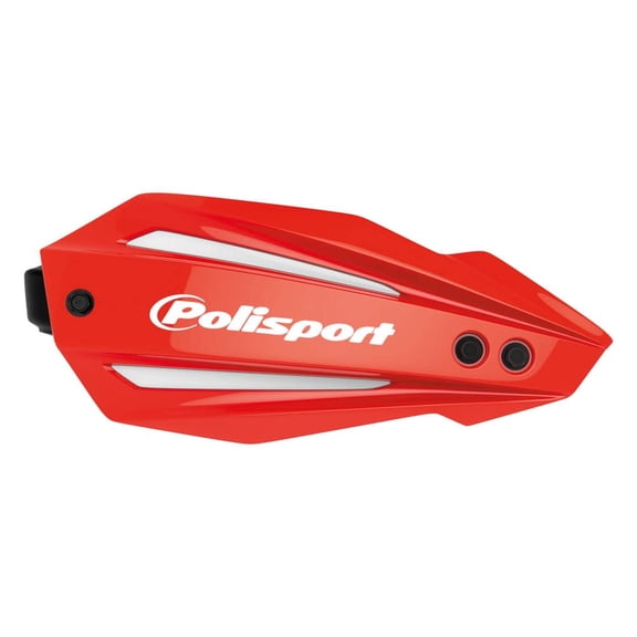 Polisport Bullit Full Wrap-Around Handguard for Motocross Motorcycles–Universal Repair Handguard – Durable, Flexible, Easy to Install, Supermoto, Motard, Dirt Bikes & Off-Road Protection- Red