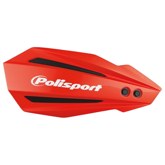 Polisport Bullit Handguard for Motocross Motorcycles–Universal Handguard Shield – Durable, Flexible, Easy to Install, Supermoto, Motard, Dirt Bikes & Off-Road Protection- Red