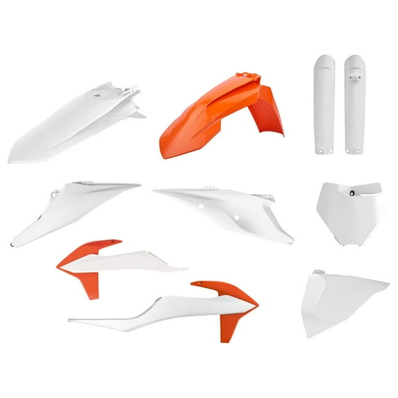 Polisport Full MX Plastic Kit White/Orange