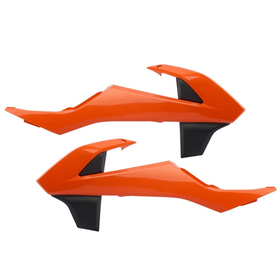 Polisport Radiator Scoops - Orange/Black Panels for KTM SX 65 (2016-2023) - OEM Fit, Glossy Finish, Lightweight & Impact-Resistant, Easy Installation