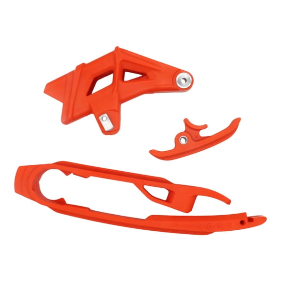 Polisport Motocross Motorcycles (MX) Chain Guide & Chain Slider for KTM SX/SX-F (2016-2025) Dirt Bikes - OEM Quality TPU Chain Guide, Slider & Sliding Piece, Durable, Easy to Install, Orange