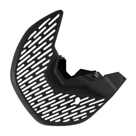 Polisport Motocross Motorcycles (MX) Disc/Bottom Fork Protector for Kawasaki KX250F (2021-2024) / KX450F (2019-23) Dirt Bikes - Protects Brake Disc and Fork from Rocks and Debris for MX/Enduro - Blk