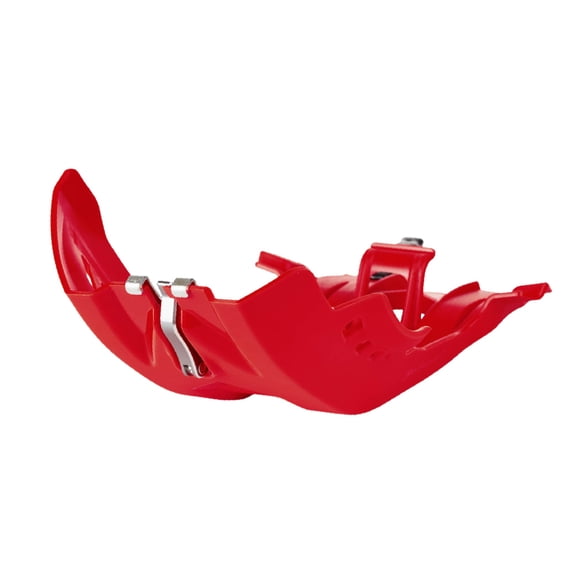 Polisport Motocross Motorcycles (MX) Fortress Skid Plate for GasGas EC 250 & MC 250F/350F/450F Dirt Bikes - OEM Quality, Flexible & Perfect Fit - Red