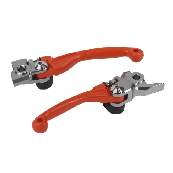 Polisport Pivot Unbreakable Levers Kit Fits: KTM 250/300/350/450 EXC/SX/SX-F (20142024) Motocross (MX/Enduro) Brake/Clutch Levers, Durable Composite, OEM Shape, Easy Install, Orange