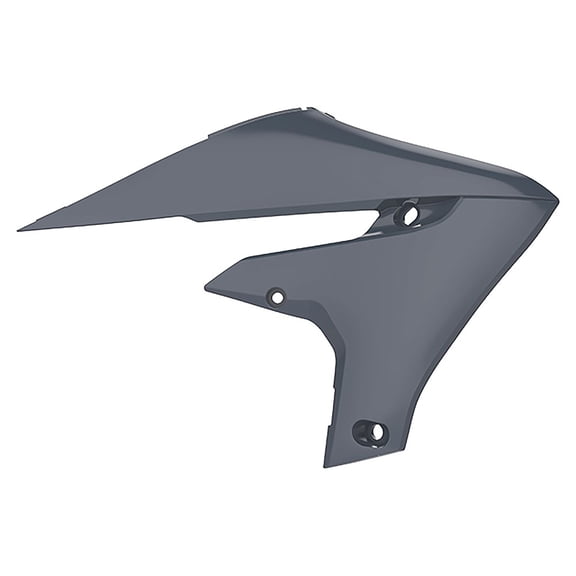 Polisport Radiator Shrouds for 18-19 Yamaha YZ450F - Nardo Gray Durable Gloss Polypropylene OEM Replacement Set (8415100006)