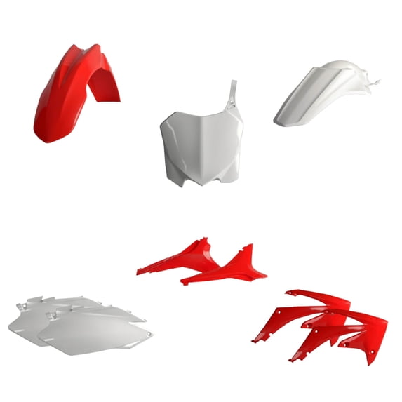 Polisport Complete Replica Plastic Kit for Honda CRF250R CRF450R 2004 - OEM Red Injection Molded Bodywork Set (90423)