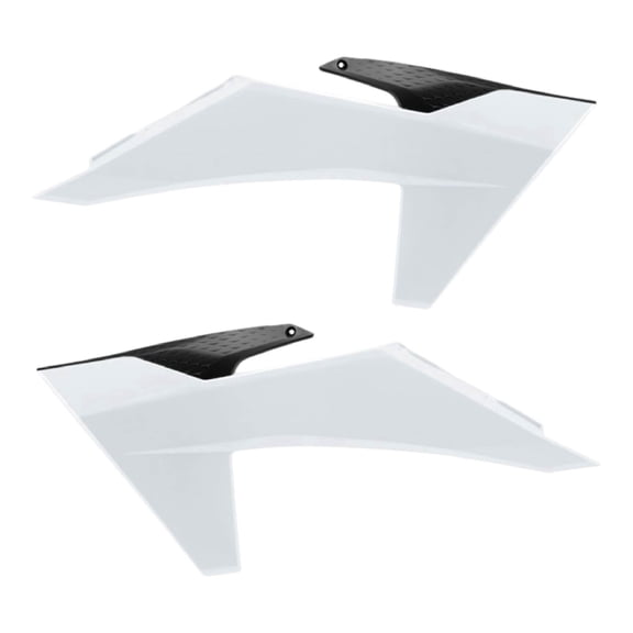 Polisport Radiator Scoops - White/Black Panels for Honda CRF 250R (2014-2017)  Honda CRF 450R (2013-2016)- OEM Fit, Glossy Finish, Lightweight & Impact-Resistant, Easy Installation