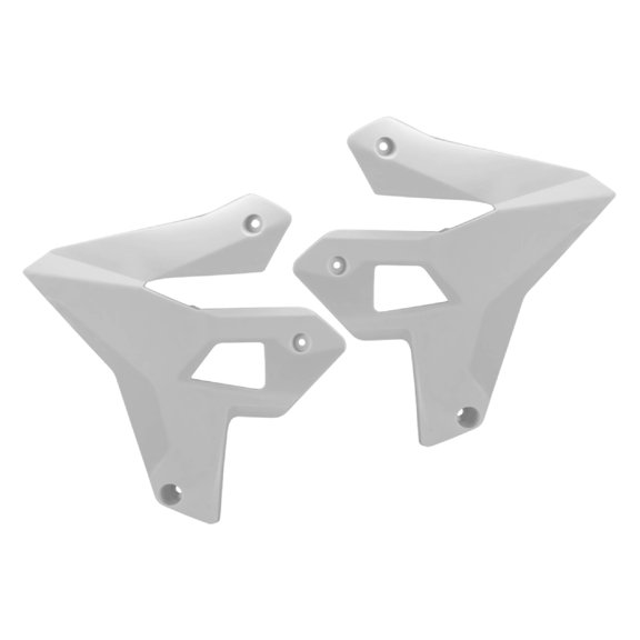 Polisport Radiator Scoops - White Panels for Suzuki DR-Z400 (2000-2024) - OEM Fit, Glossy Finish, Lightweight & Impact-Resistant, Easy Installation