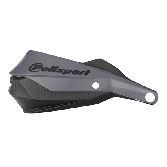 Polisport Trail Blazer Handguard for Motocross – Universal Handguard Shield - Full Wrap-Around for Extreme Riding Condition, Made from 6061 T6 Aluminum for SM, Motard & Dirt Bikes- Grey/Black