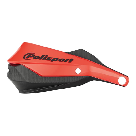 Polisport Trail Blazer Handguard for Motocross – Universal Handguard Shield - Full Wrap-Around for Extreme Riding Condition, Made from 6061 T6 Aluminum for SM, Motard & Dirt Bikes- Red/Black