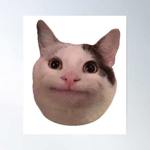 Polite Kitty Poster Wall Art, Modern Wall Decor For Living Room Bedroom, 8x12 UNFRAMED