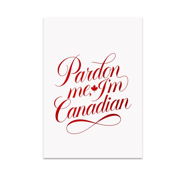Polite Minimal Wall Art - Canadian Pride - 13x19 Poster Print