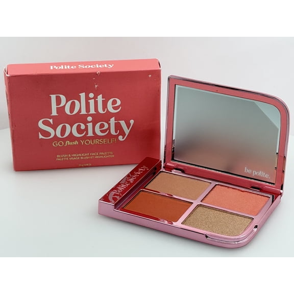 Polite Society Go Flush Yourself! Blush & Highlight Face Palette, 0.44 oz