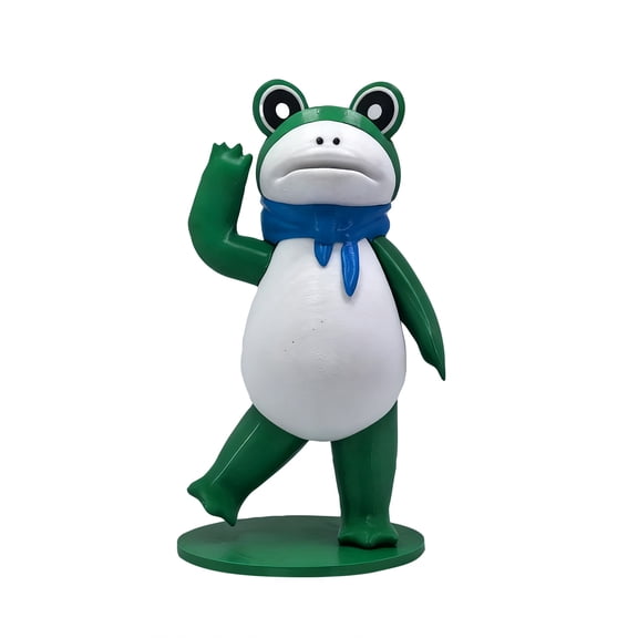 Politeness Frog Figurine, Symbol of Peaceful Expression, 4.72Inch Figurine Table Ornament, Collectible Frog Sculpture with Scarf for Home Office Decorations, Unique Gifts