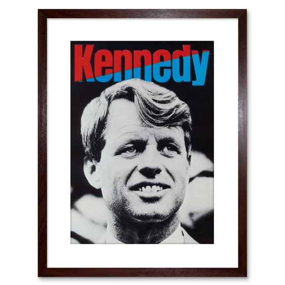 Political Advert Bobby Kennedy Tribute Civil Rights Sirhan Artwork Framed Wall Art Print 9X7 Inch