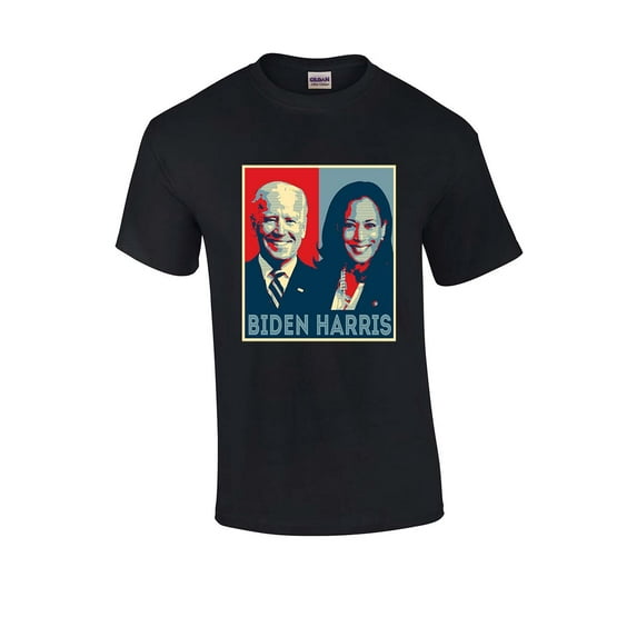 Political Biden Harris Poster Joe Biden Kamala Harris Short Sleeve T-shirt-Black-xxxl