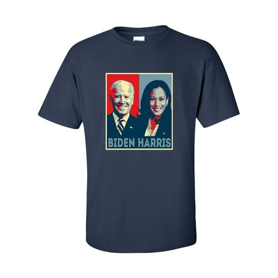 Political Biden Harris Poster Joe Biden Kamala Harris Short Sleeve T-shirt-Navy-xl