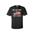 thumbnail image 1 of Political Don't Like It Here? Just Leave! Adult Short Sleeve T-Shirt-Black-6XL, 1 of 4