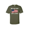 thumbnail image 1 of Political Don't Like It Here? Just Leave! Adult Short Sleeve T-Shirt-Military Green-XXL, 1 of 4