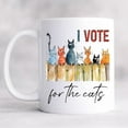 thumbnail image 1 of Political Humor Cat Mug – “I Vote for Cats” – 11oz Novelty Coffee Cup, 1 of 8