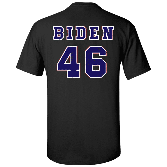 Political Joe Biden 46 President Athletic Varsity Letters Short Sleeve T-shirt-Black-xl