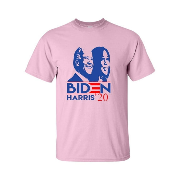 Political Joe Biden Kamala Harris Biden Harris 2020 Side Profile Short Sleeve T-shirt -Light Pink-small