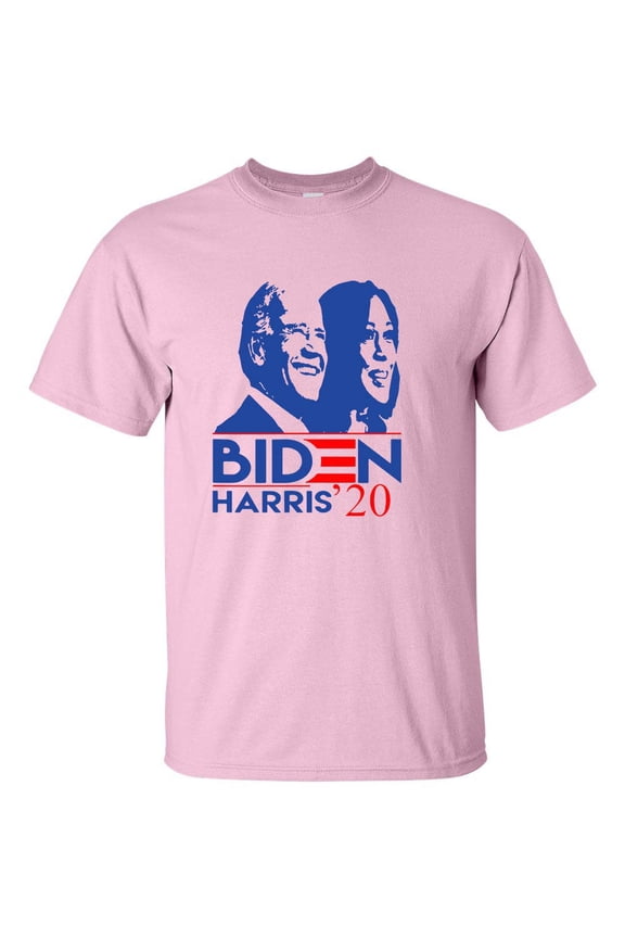 Political Joe Biden Kamala Harris Biden Harris 2020 Side Profile Short Sleeve T-shirt -Light Pink-small