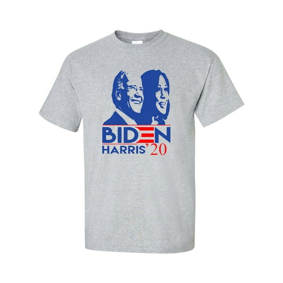 Political Joe Biden Kamala Harris Biden Harris 2020 Side Profile Short Sleeve T-shirt -Sport Grey-small