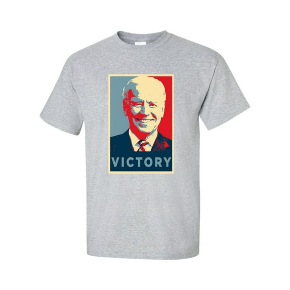 Political Joe Biden Victory Poster Biden Haris 2020 Short Sleeve T-shirt-Sport Grey-4xl