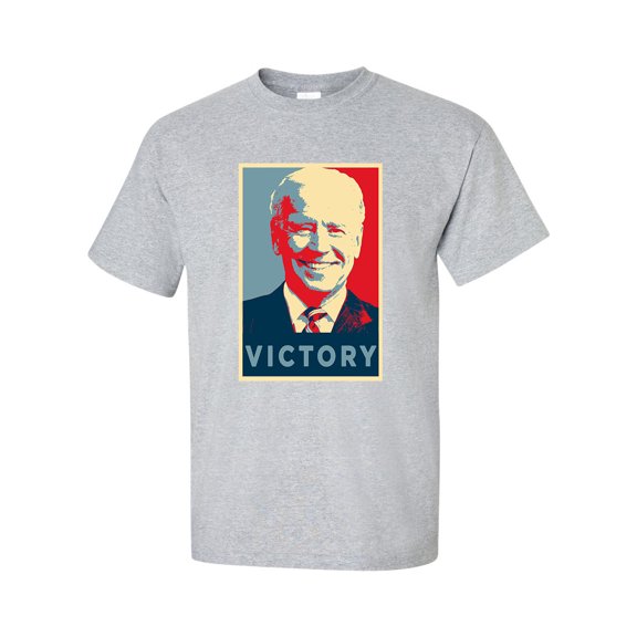 Political Joe Biden Victory Poster Biden Haris 2020 Short Sleeve T-shirt-Sport Grey-large