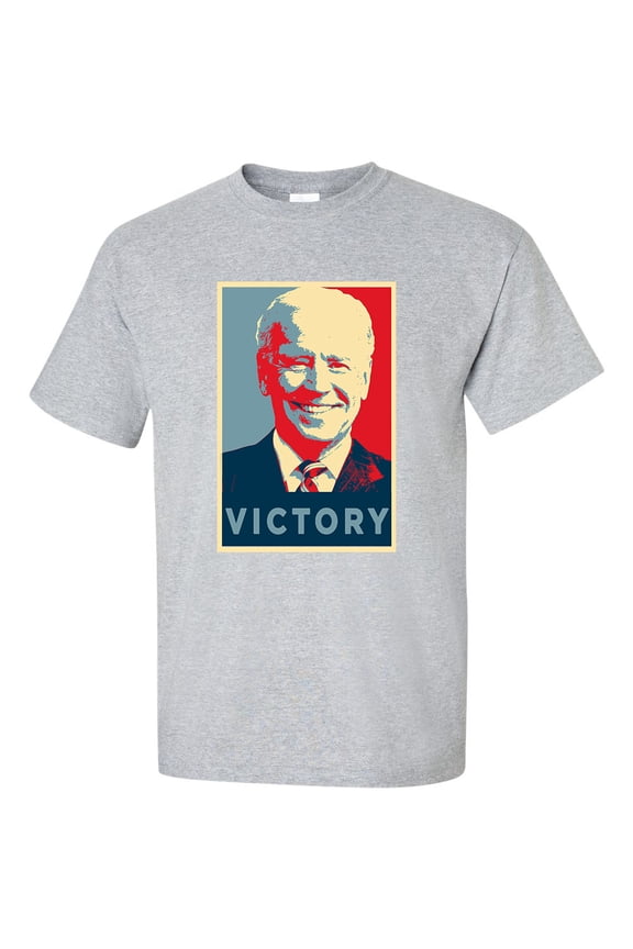 Political Joe Biden Victory Poster Biden Haris 2020 Short Sleeve T-shirt-Sport Grey-small