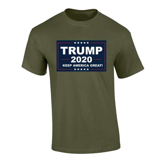 Political Keep America Great Adult Unisex Short Sleeve T-Shirt-Military Green-XXXL