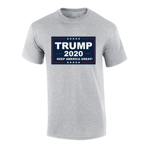 Political Keep America Great Adult Unisex Short Sleeve T-Shirt-Sports Gray-Large