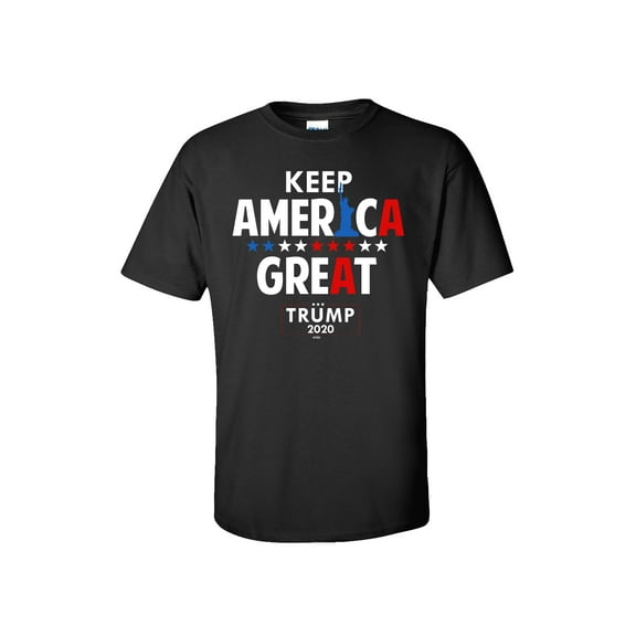 Political Keep America Great Again Adult Short Sleeve T-shirt-Black-XL