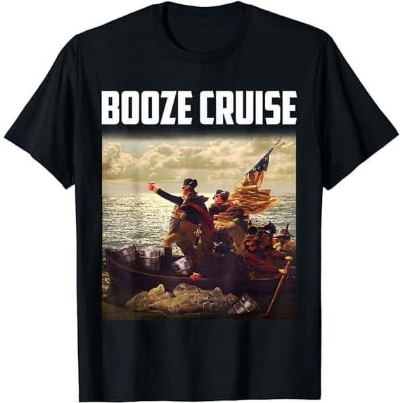 Political Party Booze Cruise Shades & Red Cups T Shirt T-Shirt