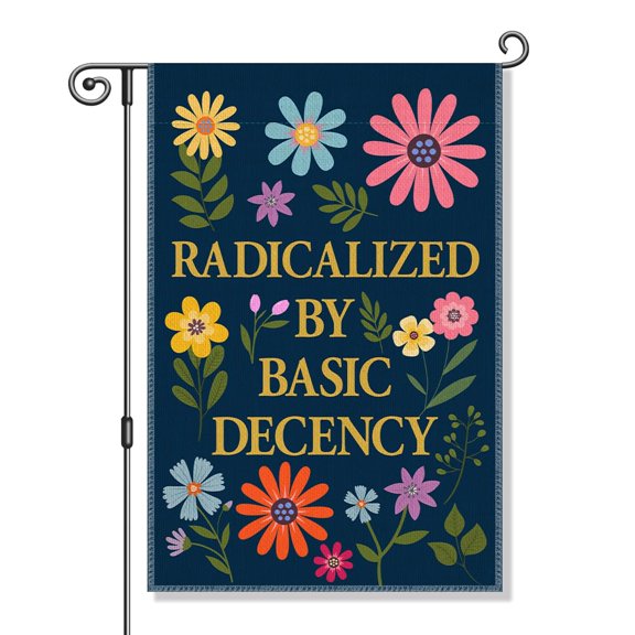 Political Protest Garden Flag, Double-Sided Social Justice Banner, Feminist Activist Yard Decor 12x18 Inch