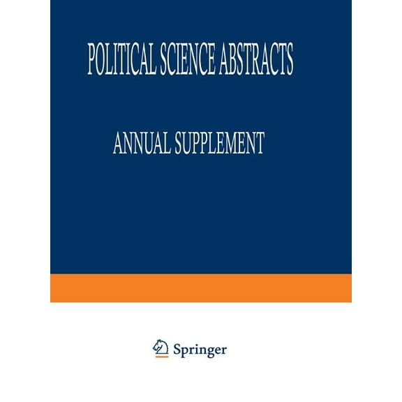 Political Science Abstracts Political Science Abstracts: 1994 Annual Supplement, (Paperback)