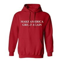 Political Trump Make America Great Again-Original Adult Hooded Pullover-Red-Small
