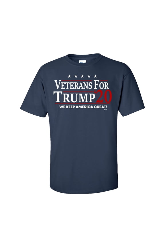 Political Veterans for Trump Short Sleeve T-Shirt-Navy-Small