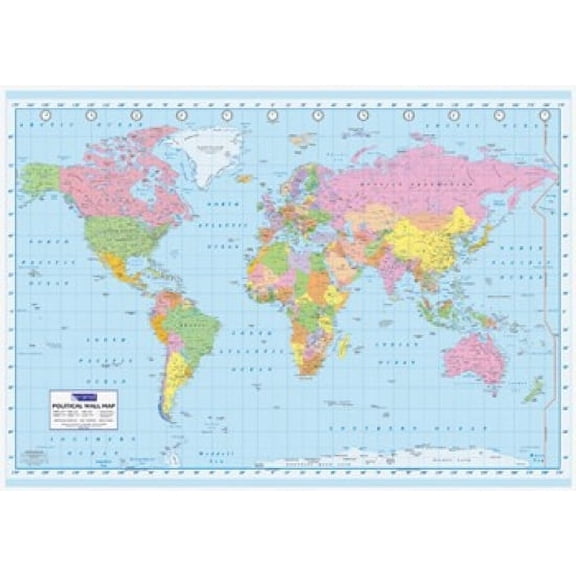 Political World Map, c.2007 (oversized) Poster (55 x 40)